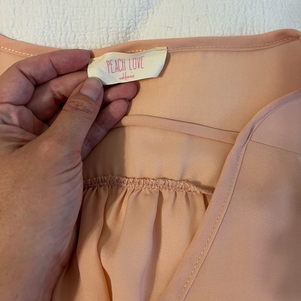 Pink Ruffled 3/4 Sleeve Blouse - Picture 9 of 13